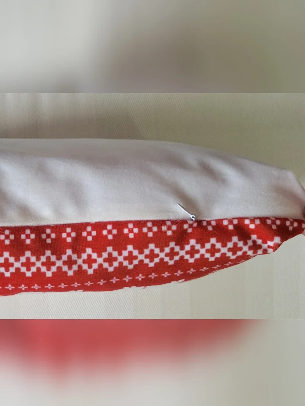 Holiday Red Dachshund Knit Decorative Pillow